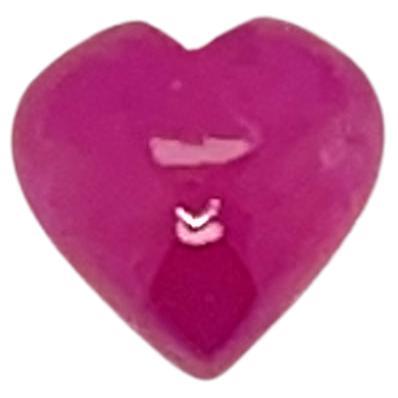 11 Ruby Heart Cabochons Cts 9.17 For Sale