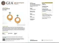 Yellow Orange Jadeite Jade Carving Earrings Orange Sapphires & Tsavorite – GIA