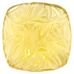 Yellow Green Amethyst Carving 34.99cts