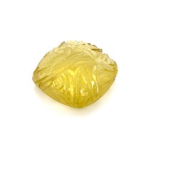 Yellow Green Amethyst Carving 34.99cts