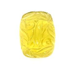 Yellow Green Amethyst Carving 47.62CTS