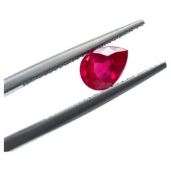 Vivid Red “Pigeon’s Blood” Ruby Pear – 1.78 Carats
