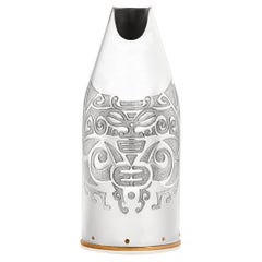 Champagne Bottle K-Over, Corporate Gift, Maori, Solid silver, Made in Italy