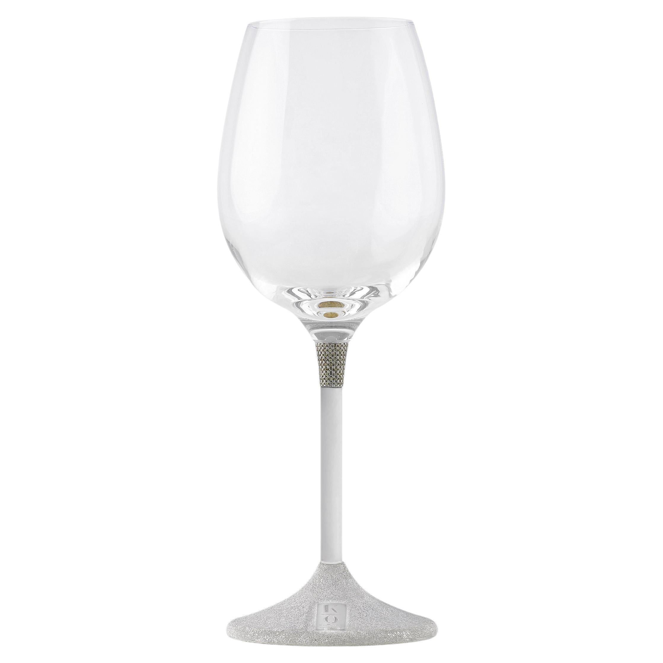 Luxury Wine Glass, argent sterling, personnalisable, 1 pièce