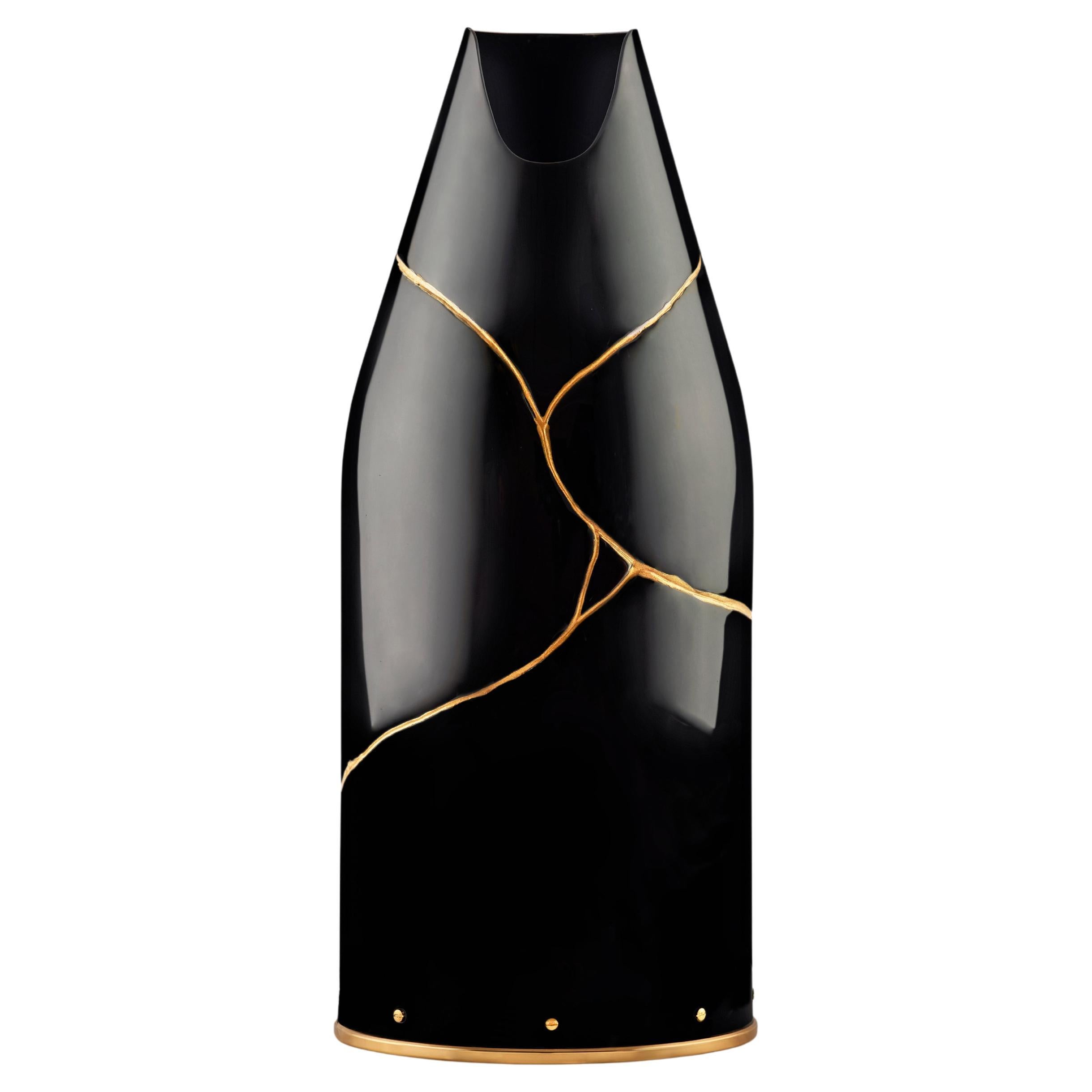 Champagne Bottle Cover, Kintsugi,  Luxury Corporate Gift, Customized, Silver For Sale