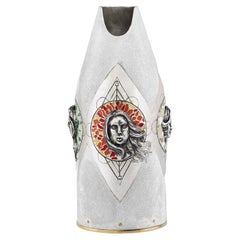 Used Champagne bottle K-over, Achimia, Solid Pure Italian Silver 