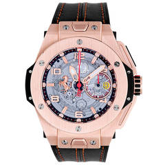 Hublot Rose Gold Big Bang Limited Edition Ferrari Chronograph Wristwatch