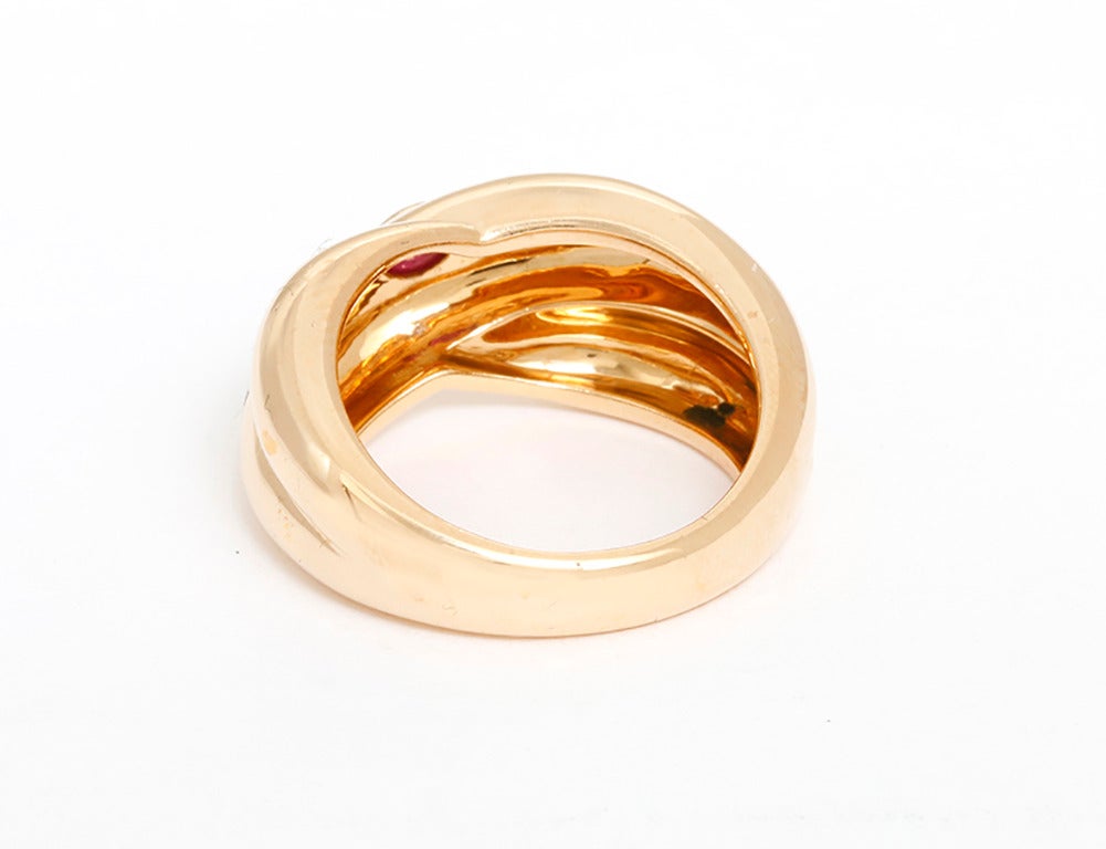 Cartier Colisee Ruby Diamond Gold Ring