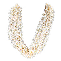 Tiffany & Co. Paloma Picasso Pearl Gold Torsade Necklace