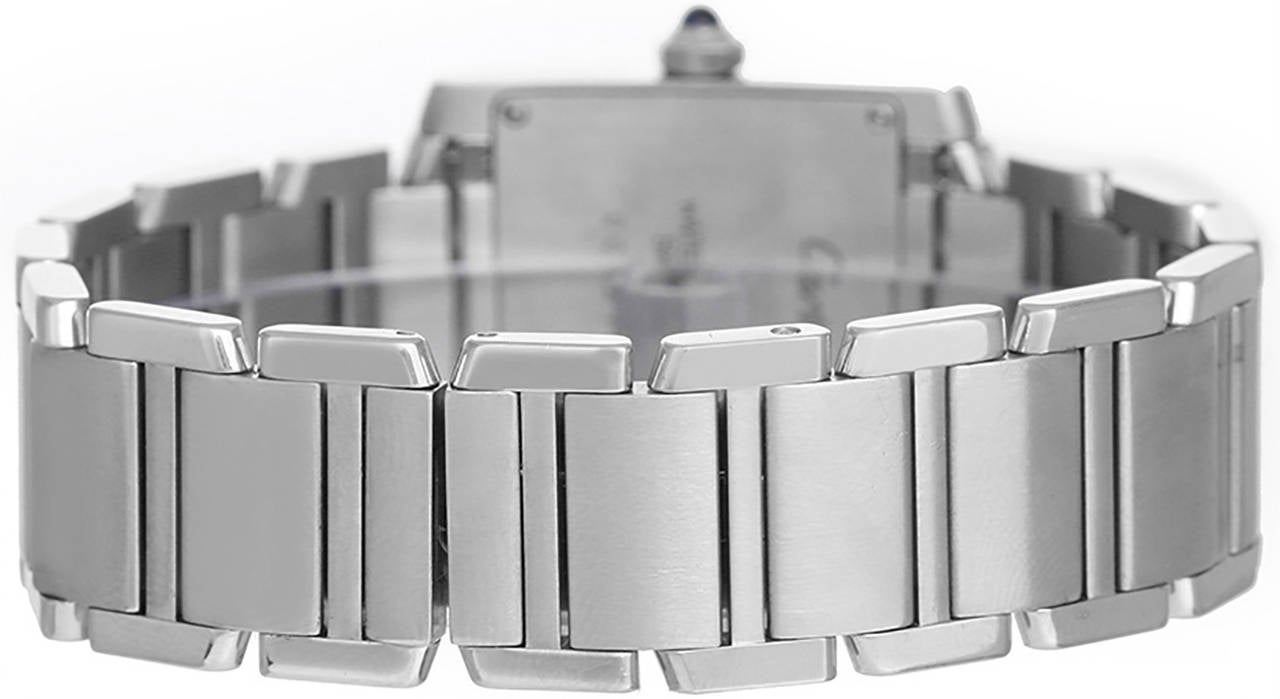 Cartier Stainless Steel Tank Francaise Midsize Wristwatch