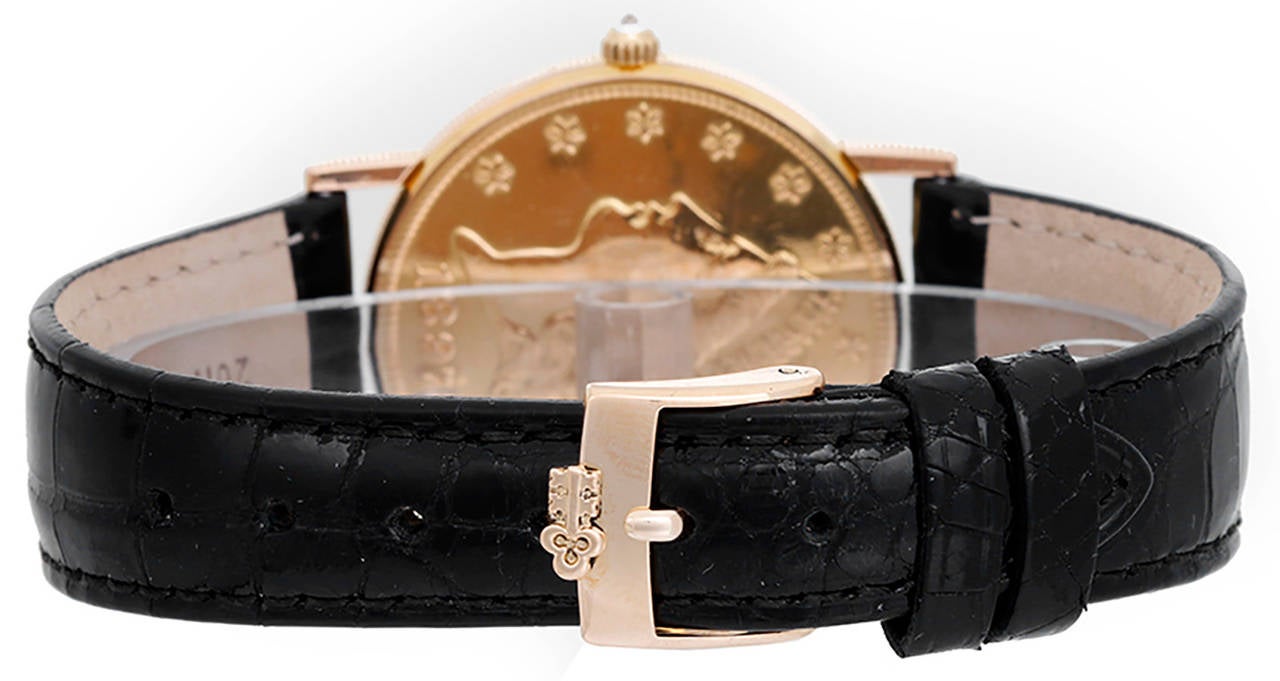 Corum Yellow Gold US Twenty Dollar Liberty Coin Wristwatch