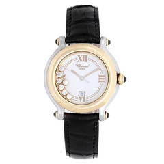 Chopard Lady's Stainless Steel and Yellow Gold Happy Sport Wristwatch