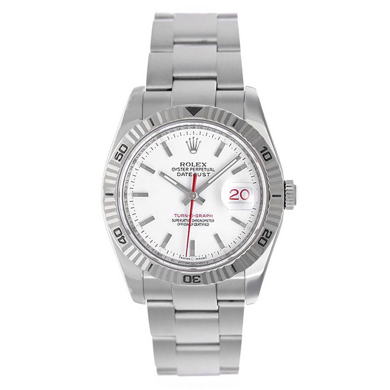 Rolex Stainless Steel Turn-O-Graph Datejust Wristwatch Ref 116264
