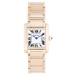 Cartier Yellow Gold Tank Francaise Midsize Wristwatch Ref W50014N2
