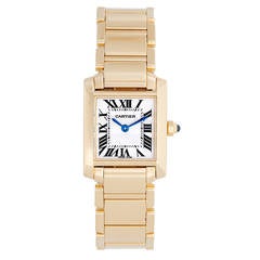 Cartier Lady's Yellow Gold Tank Francaise Wristwatch Ref W50002N2