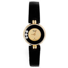 Vintage Chopard Lady's Yellow Gold Happy Diamonds Quartz Wristwatch Ref 20/5891