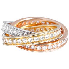 Cartier Trinity Tricolor Diamond Ring