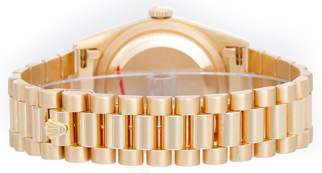Rolex President Day-Date Factory Diamond Men's Yellow Gold Watch 18238