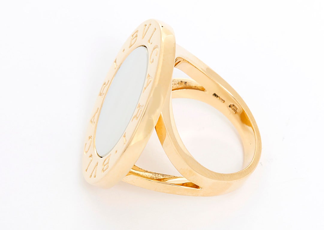bvlgari mother of pearl ring
