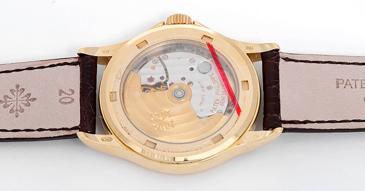 Patek Philippe Yellow Gold Calatrava Grand Taille Wristwatch In Excellent Condition In Dallas, TX