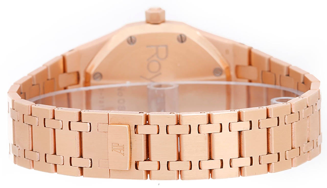 Audemars Piguet Rose Gold Royal Oak Automatic Wristwatch In Excellent Condition In Dallas, TX