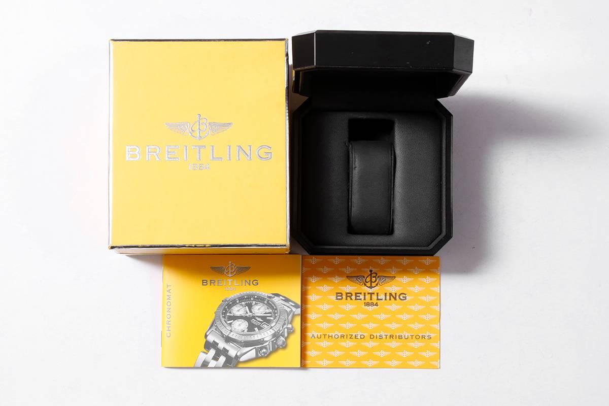 Breitling Yellow Gold Chronomat Chronograph Automatic Wristwatch Ref K13050.1 In Excellent Condition In Dallas, TX