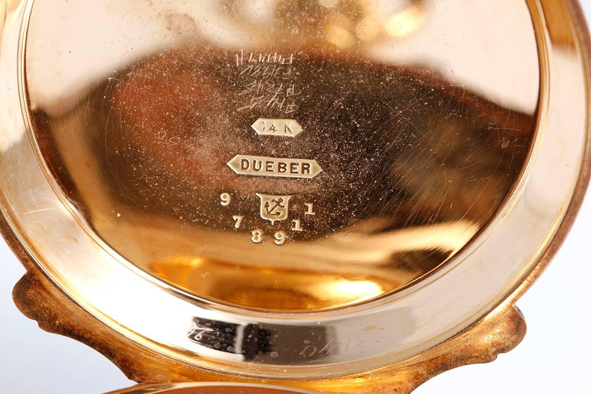 Rockford Yellow Gold Box Hinge Hunter Case Pocket Watch In Good Condition In Dallas, TX