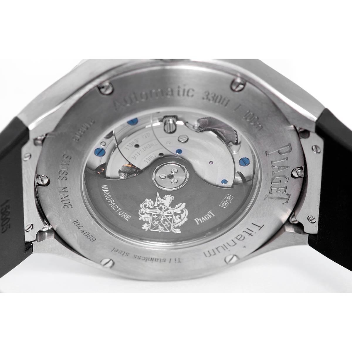 Piaget Titanium Stainless Steel Polo FortyFive Quartz Wristwatch Ref G0A34011 In Excellent Condition In Dallas, TX
