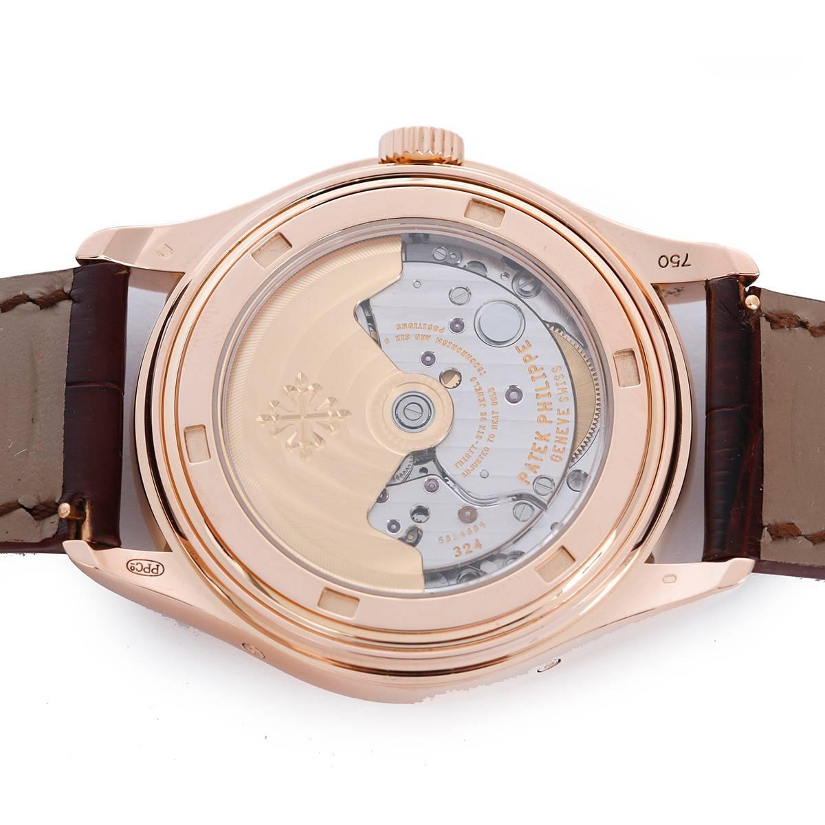 Patek Philippe Rose Gold Annual Calendar Automatic Wristwatch  In Excellent Condition In Dallas, TX