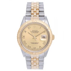 Rolex 2-Tone Turnograph Men's Steel & Gold Watch Champagne Dial 16263