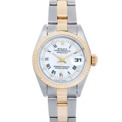 Rolex Ladies Yellow Gold Stainless steel Datejust White Dial Automatic Watch