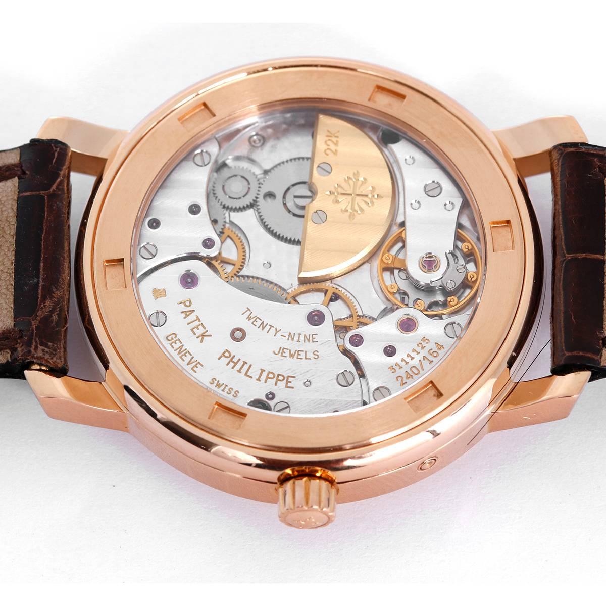 Men's Patek Philippe Rose Gold Annual Calendar Automatic Wristwatch 