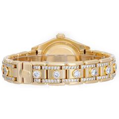 Rolex Ladies yellow gold Diamond Masterpiece Pearlmaster 180 Wristwatch