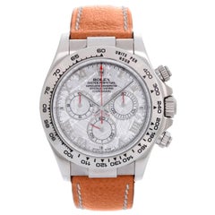 Rolex White Gold Cosmograph Meteorite Dial Daytona Wristwatch Ref 116519