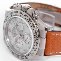 Rolex White Gold Cosmograph Meteorite Dial Daytona Wristwatch Ref 116519