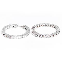 Diamond Inside-Out Hoop Earrings