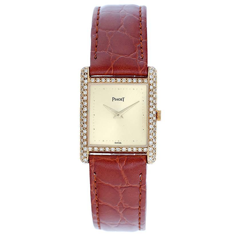 Piaget Ladies Yellow Gold Diamond manual winding Wristwatch 