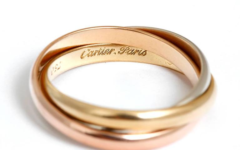 Cartier Trinity Gold Tri-Color Ring Sz 