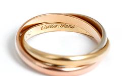 Cartier Trinity Gold Tri-Color Ring Sz. 55