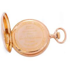 Patek Philippe Yellow Gold Relojoeiros Gondolo Open Face Manual Pocket Watch
