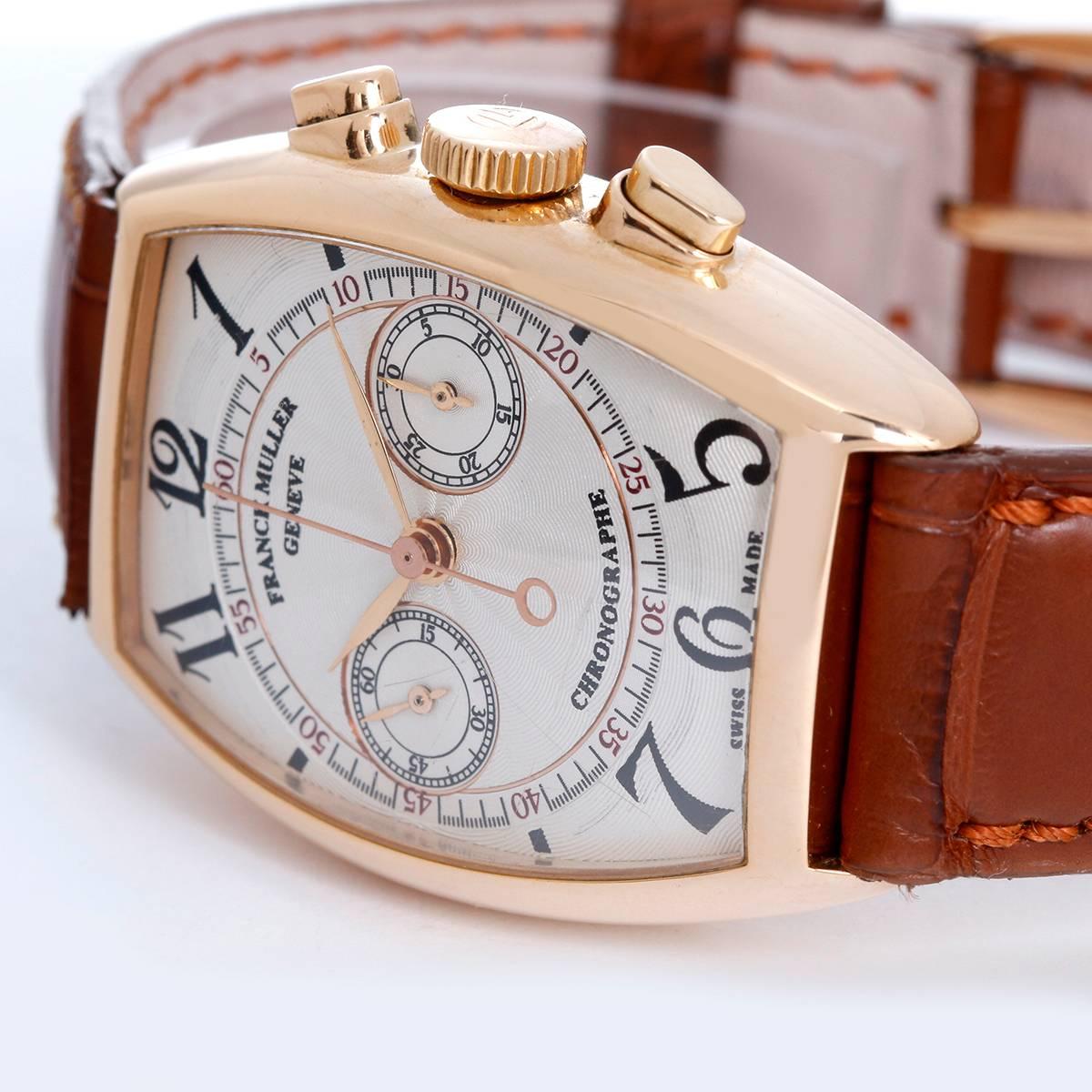 Women's or Men's Franck Muller Rose Gold Chronograph Automatic Winding Wristwatch 5850 CC