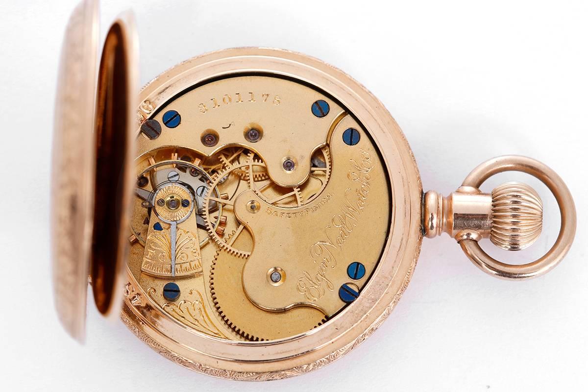 Women's or Men's Elgin Gold Filled Manual Winding Pocket Watch Ref 113 c1880s