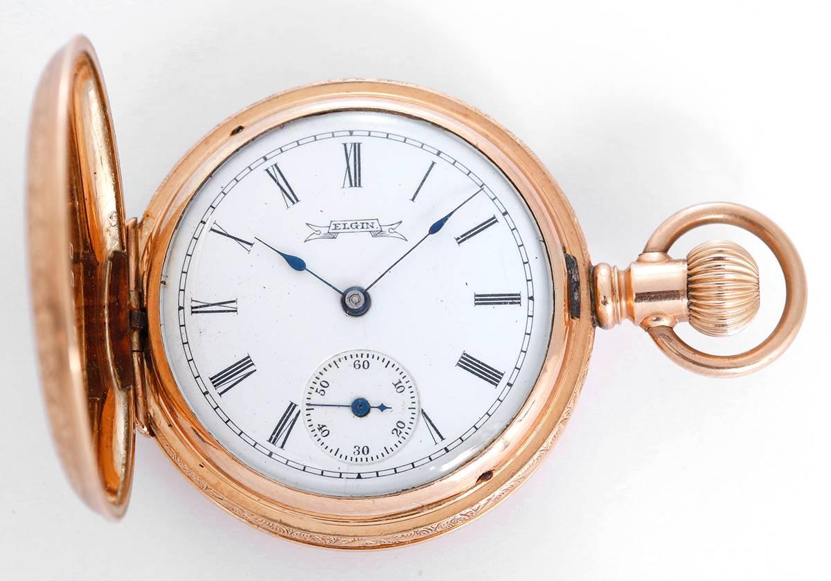 Elgin Gold Filled Manual Winding Pocket Watch Ref 113 c1880s 1