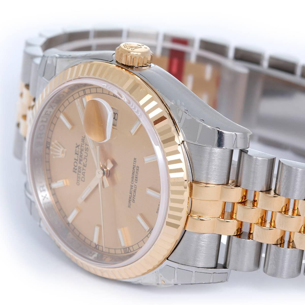 Rolex Datejust Yellow Gold Stainless steel Automatic Wristwatch 116233  In New Condition In Dallas, TX