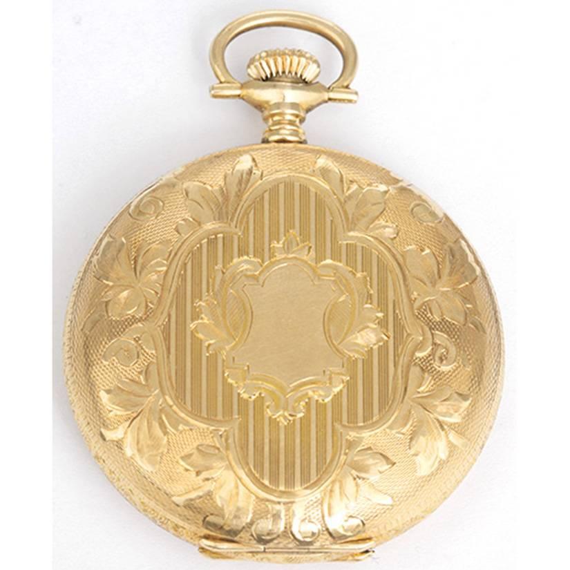 hampden 14k gold pocket watch