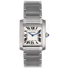 Cartier Stainless Steel Tank Francaise Midsize Quartz Wristwatch  