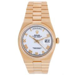 Used Rolex Yellow Gold Oysterquartz President Day-Date Quartz Watch Model 19018