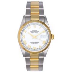 Rolex Yellow Gold Stainless Steel Two-Tone Datejust Oyster Automatic Wristwatch