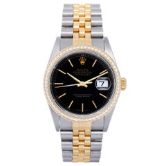 Vintage Rolex Datejust Yellow Gold Stainless Steel Jubilee Bracelet Automatic Wristwatch