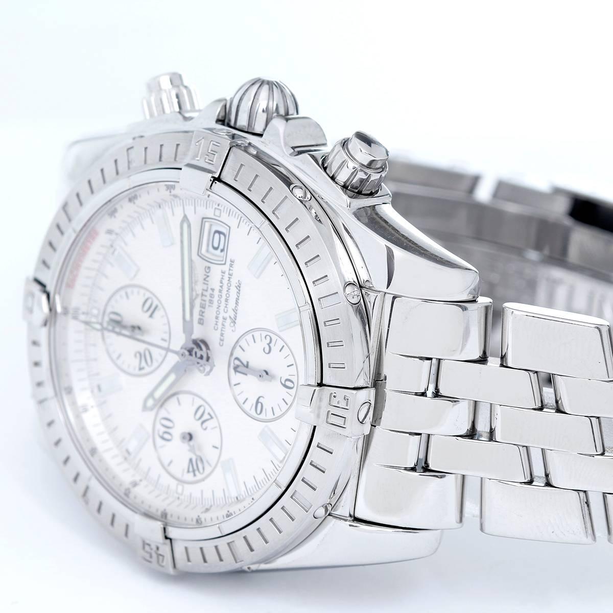 Women's or Men's Breitling Stainless Steel Chronomat Evolution Automatic Wristwatch Ref A13356